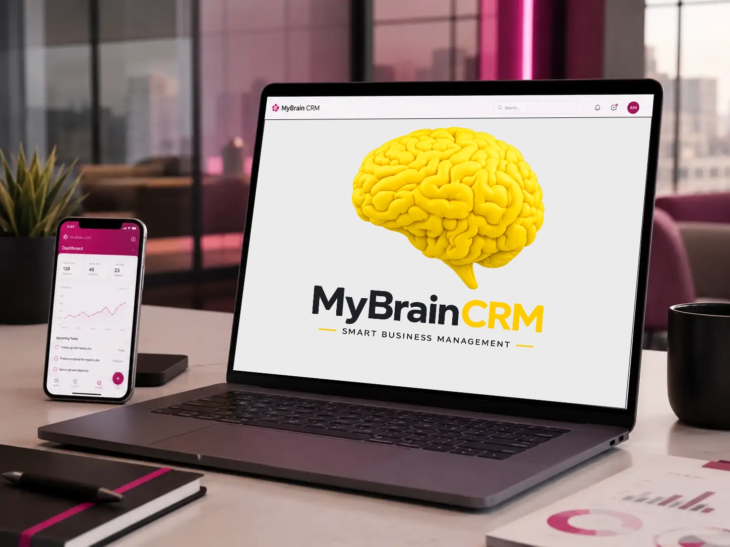 Software MyBrain CRM with logo Software MyBrain CRM with logo